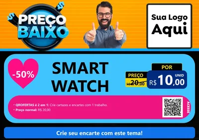 Modelo de Cartaz para Cartaz A4 Horizontal com o tema Preço Baixo para Informática