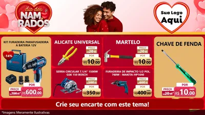 Modelo de TV para TV Horizontal com o tema Dia dos Namorados para Maquinas e Ferramentas
