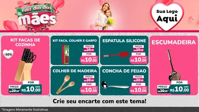 Modelo de TV para TV Horizontal com o tema Feliz Dia das Mães para Utilidades Domésticas