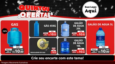 Modelo de TV para TV Horizontal com o tema Quintou de Ofertas para Água e gás