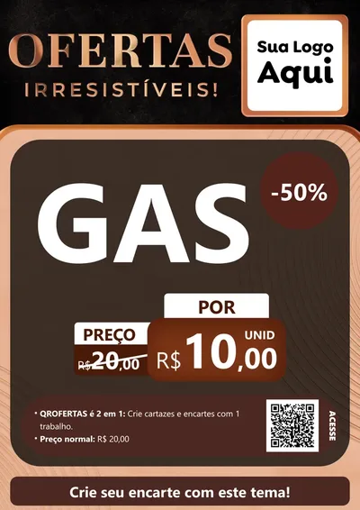 Modelo de Cartaz para Cartaz A4 Vertical com o tema Ofertas Irresistíveis! para Água e gás