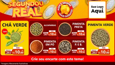 Modelo de TV para TV Horizontal com o tema Segundou do Real para Produtos Naturais
