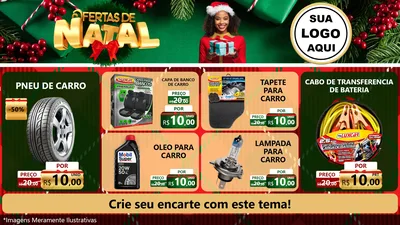 Modelo de TV para TV Horizontal com o tema Ofertas de Natal para Auto peças