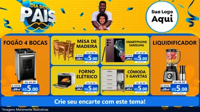 Modelo de TV para TV Horizontal com o tema Dia dos Pais para Móveis e Eletro