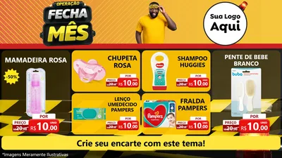 Modelo de TV para TV Horizontal com o tema Operação Fecha Mês para Bebês
