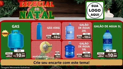 Modelo de TV para TV Horizontal com o tema Especial de Natal para Água e gás