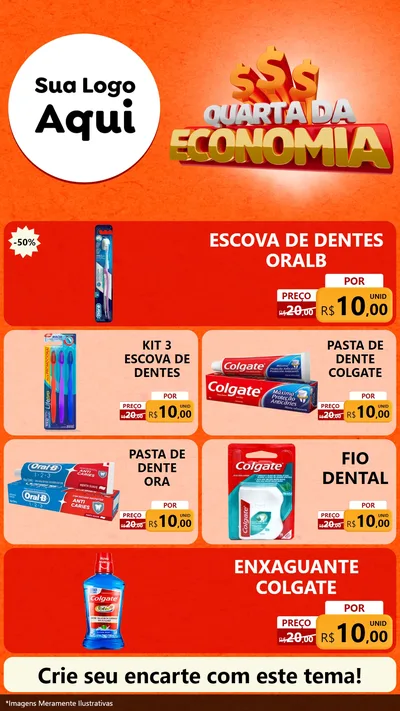 Modelo de TV para TV Vertical com o tema Quarta da Economia para Higiene Pessoal