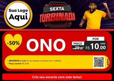 Modelo de Cartaz para Cartaz A4 Horizontal com o tema Sexta Turbinada para Óticas