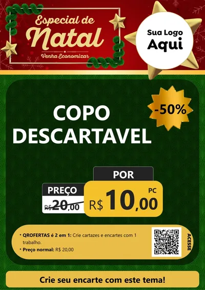 Modelo de Cartaz para Cartaz A4 Vertical com o tema Especial de Natal para Embalagens