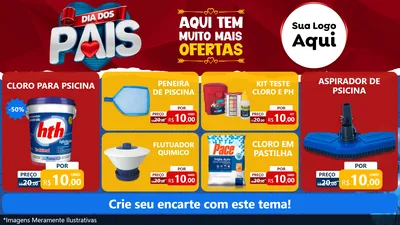 Modelo de TV para TV Horizontal com o tema Dia dos Pais para Produtos para Piscina