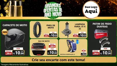 Modelo de TV para TV Horizontal com o tema Grandes Ofertas de Ano Novo para Moto peças