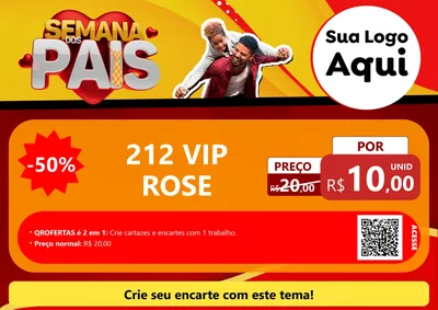 Modelo de Cartaz para Cartaz A4 Horizontal com o tema Semana Dos Pais para Perfumes