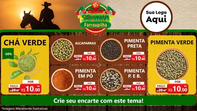 Modelo de TV para TV Horizontal com o tema Especial Semana Farroupilha para Produtos Naturais