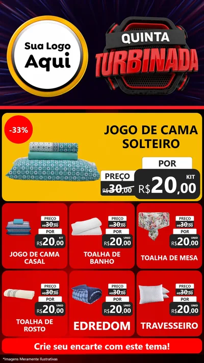 Modelo de Rede Social para Stories com o tema Quinta Turbinada para Cama, Mesa e Banho