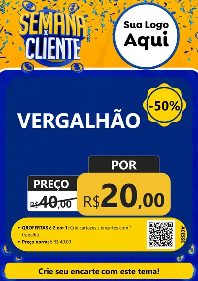 Modelo de Cartaz para Cartaz A4 Vertical com o tema Semana do Cliente para Ferragens