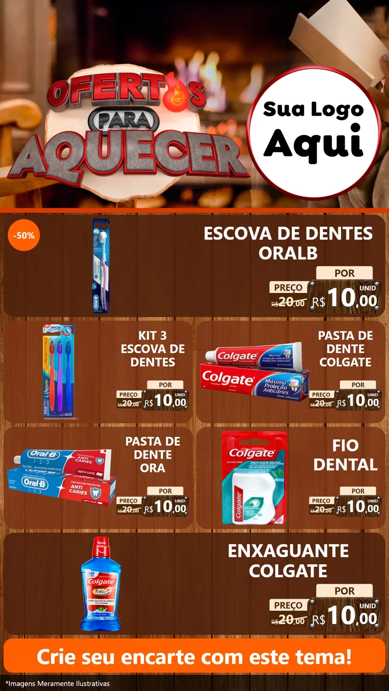 Modelo de TV para TV Vertical com o tema Ofertas Para Aquecer para Higiene Pessoal