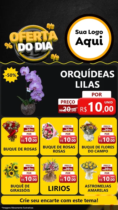 Modelo de Rede Social para Stories com o tema Oferta Do Dia para Floricultura e jardim
