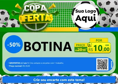 Modelo de Cartaz para Cartaz A4 Horizontal com o tema Copa De Ofertas para Agropecuária