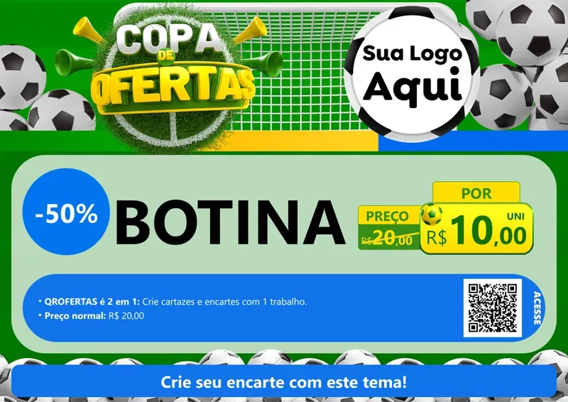 Modelo de Cartaz para Cartaz A4 Horizontal com o tema Copa De Ofertas para Agropecuária