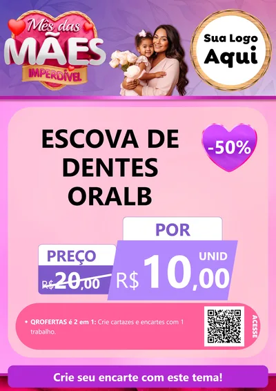 Modelo de Cartaz para Cartaz A4 Vertical com o tema Mês das Mães Imperdível para Higiene Pessoal