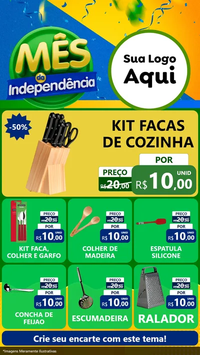 Modelo de Rede Social para Stories com o tema Mês da Independência para Utilidades Domésticas