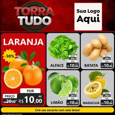 Modelo de Rede Social para Feed Facebook com o tema Torra Tudo para Hortifrúti