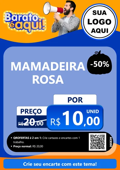 Modelo de Cartaz para Cartaz A4 Vertical com o tema Barato é aqui para Bebês
