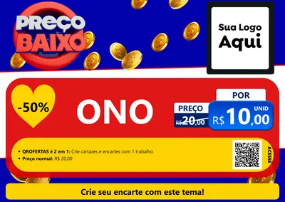 Modelo de Cartaz para Cartaz A4 Horizontal com o tema Preço Baixo para Óticas
