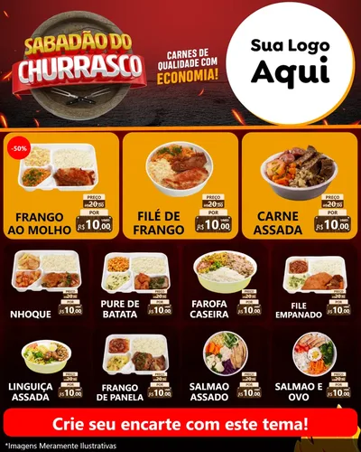Modelo de Rede Social para Feed Instagram com o tema Sabadão Do Churrasco