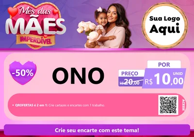 Modelo de Cartaz para Cartaz A4 Horizontal com o tema Mês das Mães Imperdível para Óticas