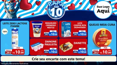 Modelo de TV para TV Horizontal com o tema Papai Nota 10 para Frios e Laticínios