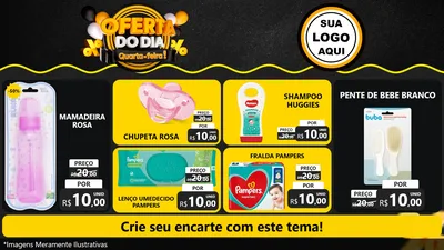 Modelo de TV para TV Horizontal com o tema Oferta do Dia - Quarta Feira! para Bebês