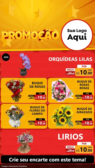 Modelo de TV para TV Vertical com o tema Promoção para Floricultura e jardim