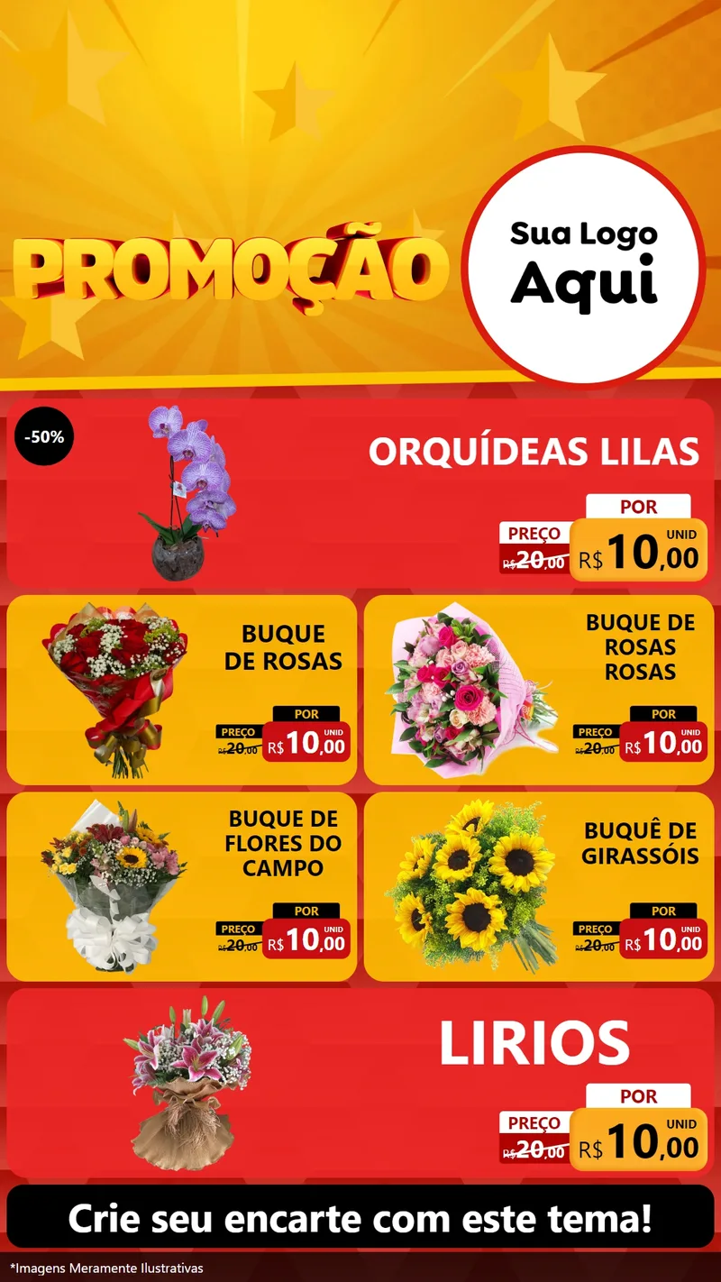 Modelo de TV para TV Vertical com o tema Promoção para Floricultura e jardim