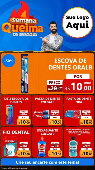 Modelo de Rede Social para Stories com o tema Semana Queima de Estoque para Higiene Pessoal
