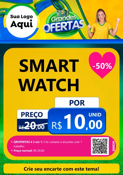 Modelo de Cartaz para Cartaz A4 Vertical com o tema Grandes Ofertas para Informática