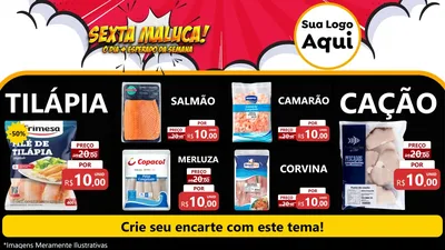 Modelo de TV para TV Horizontal com o tema Sexta Maluca! para Peixaria