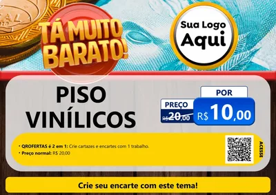Modelo de Cartaz para Cartaz A4 Horizontal com o tema Está Muito Barato para Material para Construção