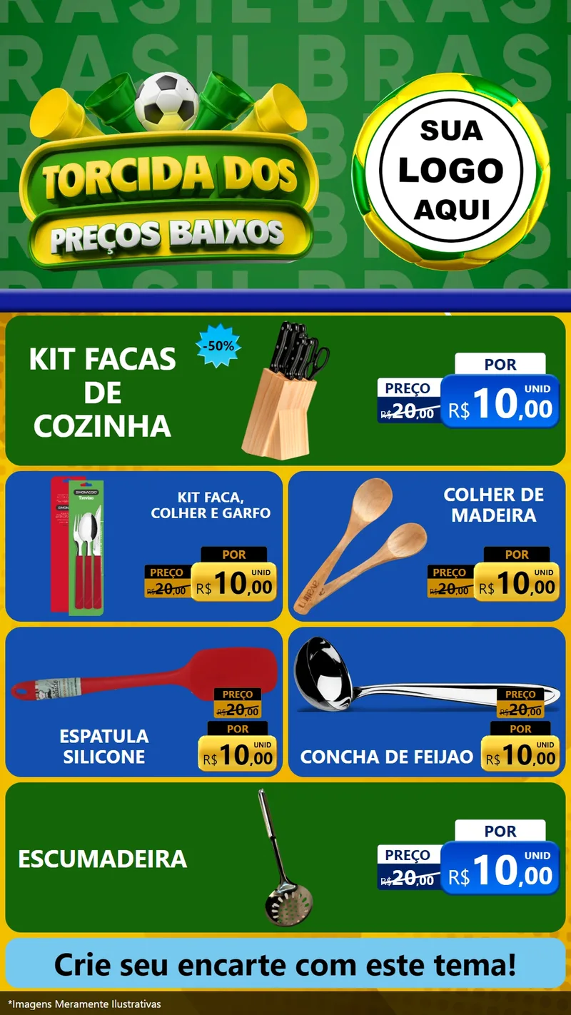 Modelo de TV para TV Vertical com o tema Torcida dos Preços Baixos para Utilidades Domésticas