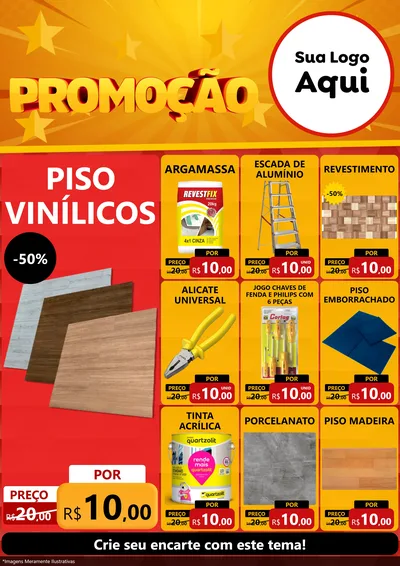 Modelo de Encarte para Encarte A4 Vertical com o tema Promoção para Material para Construção