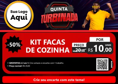 Modelo de Cartaz para Cartaz A4 Horizontal com o tema Quinta Turbinada para Utilidades Domésticas