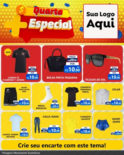 Modelo de Rede Social para Feed Instagram com o tema Quarta Mais Especial para Roupas e acessórios