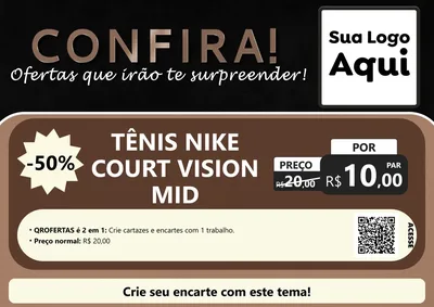 Modelo de Cartaz para Cartaz A4 Horizontal com o tema Confira! Ofertas que irão te surpreender! para Calçados