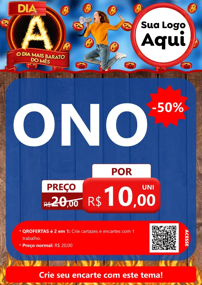 Modelo de Cartaz para Cartaz A4 Vertical com o tema Dia A - O Dia Mais Barato Do Mês para Óticas