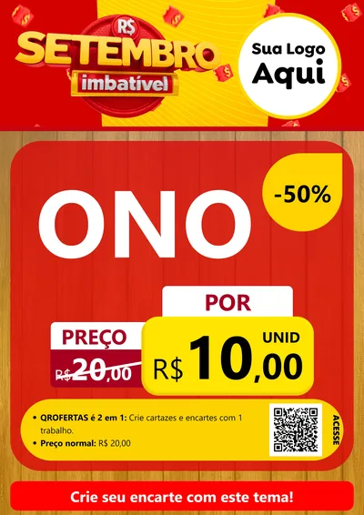 Modelo de Cartaz para Cartaz A4 Vertical com o tema Setembro Imbatível para Óticas
