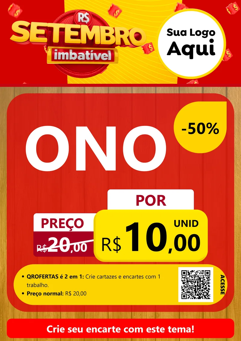 Modelo de Cartaz para Cartaz A4 Vertical com o tema Setembro Imbatível para Óticas