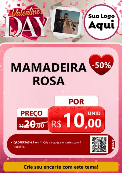 Modelo de Cartaz para Cartaz A4 Vertical com o tema Valentine's Day para Bebês