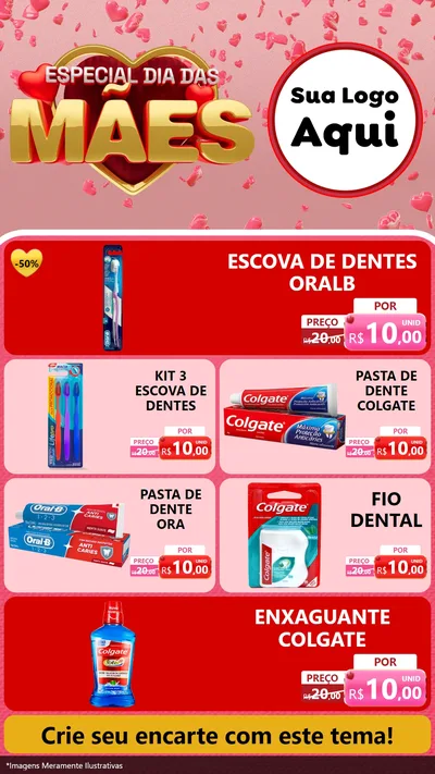 Modelo de TV para TV Vertical com o tema Especial Dia Das Mães para Higiene Pessoal