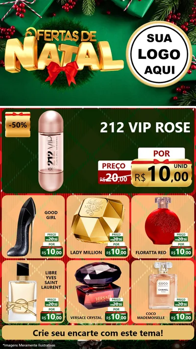 Modelo de Rede Social para Stories com o tema Ofertas de Natal para Perfumes
