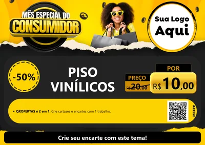 Modelo de Cartaz para Cartaz A4 Horizontal com o tema Mês Especial do Consumidor para Material para Construção